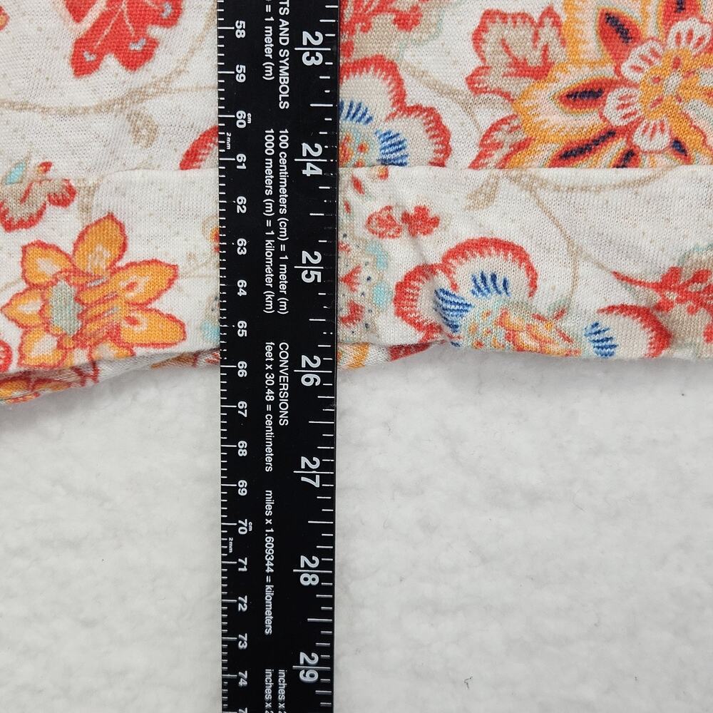 J. Jill Linen Love Linen Sleeveless Boho Floral Top W/ Twist Front Hem Womens XL - Picture 9 of 12